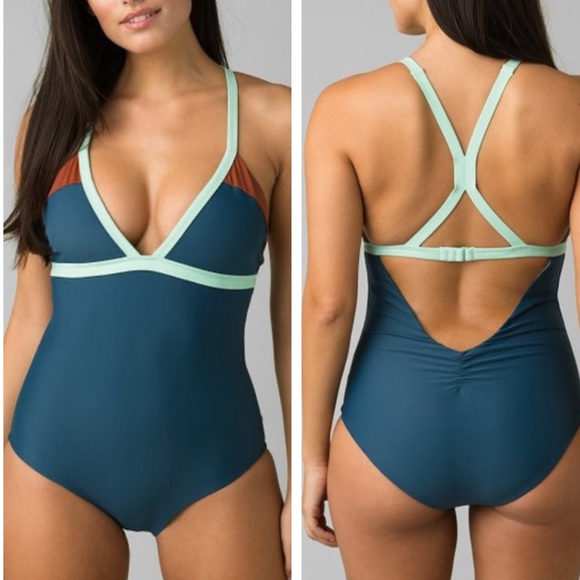 Prana Other - PRANA NWT AMAKA ONE PIECE SWIMSUIT IN ATLANTIC COLORBLOCK EXTRA SMALL